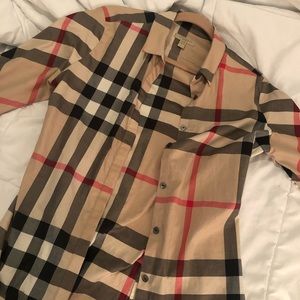 Authentic Burberry button up top!